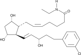 17-chlorophenyl trinor Prostaglandin F2α ethyl amide 化学構造