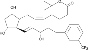 17-trifluoromethylphenyl trinor Prostaglandin F2α isopropyl ester 化学構造