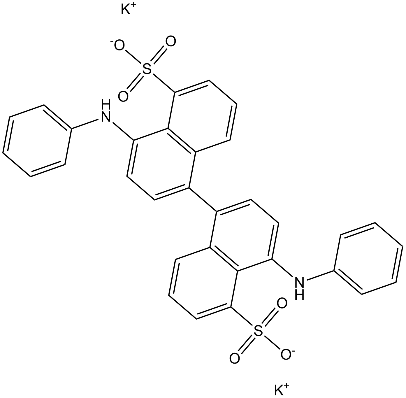 bis-ANS (potassium salt) Chemische Struktur