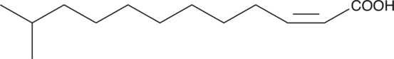 cis-δ2-11-methyl-Dodecenoic Acid 化学構造