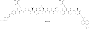 Dabcyl-RGVVNASSRLA-EDANS (trifluoroacetate salt) 化学構造