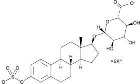 Estradiol 3-sulfate 17β-Glucuronide (potassium salt) Chemical Structure