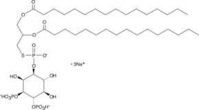 Ptd(S)Ins-(3,4)-P2 (1,2-dipalmitoyl) (sodium salt) 化学構造