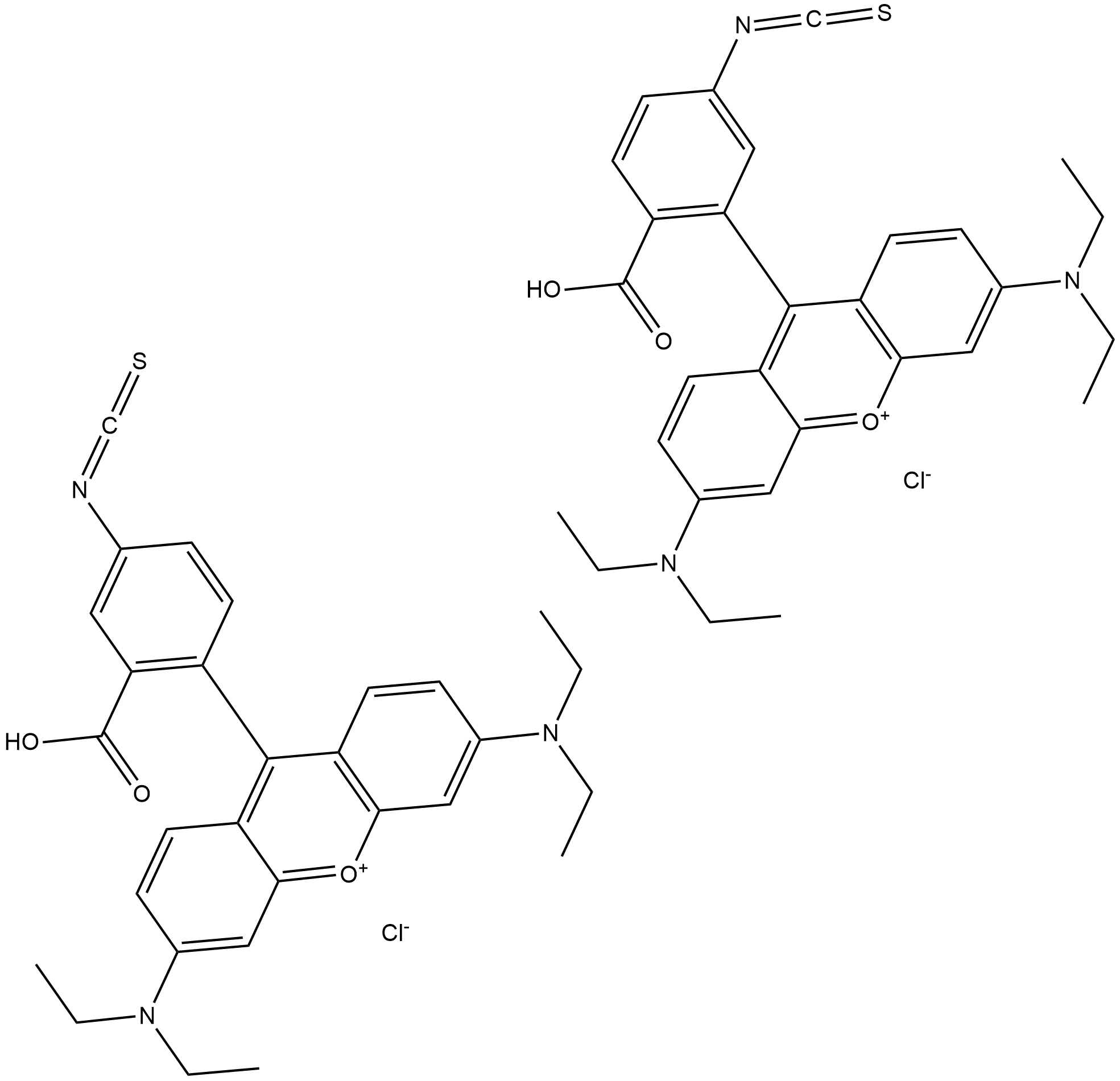 Rhodamine B isothiocyanate (mixed isomers) التركيب الكيميائي