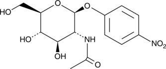 4-Nitrophenyl-N-acetyl-β-D-glucosaminide Chemische Struktur