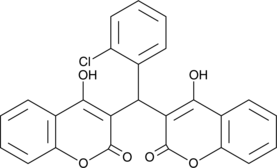 3,3'-((2-Chlorophenyl)methylene)bis(4-hydroxy-2H-chromen-2-one) 化学構造