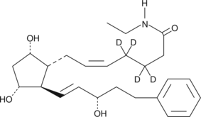 17-phenyl trinor Prostaglandin F2α ethyl amide-d4 Chemische Struktur