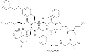 Pasireotide (aspartate) (trifluoroacetate salt)  Chemical Structure