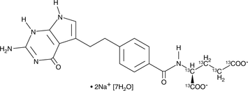 Pemetrexed-13C5 (sodium salt hydrate) Chemical Structure