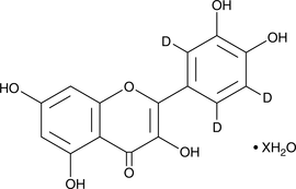 Quercetin-d3 (hydrate) 化学構造