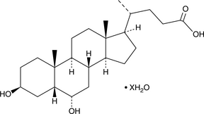 β-Hyodeoxycholic Acid (hydrate)  Chemical Structure