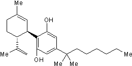 (-)-5'-DMH-CBD 化学構造
