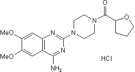 Terazosin hydrochloride 化学構造