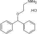 Diphenhydramine hydrochloride Chemische Struktur
