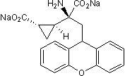 LY 341495 disodium salt Chemische Struktur