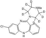 Clozapine - d8 化学構造