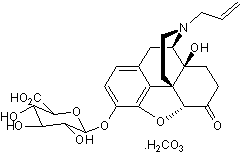 Naloxone 3-glucuronide carbonic acid salt 化学構造