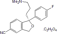 (R)-Citalopram oxalate 化学構造