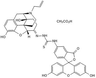 Naloxone fluorescein acetate Chemische Struktur