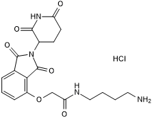 Thalidomide 4'-oxyacetamide-alkylC4-amine 化学構造