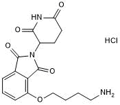 Thalidomide 4'-ether-alkylC4-amine 化学構造