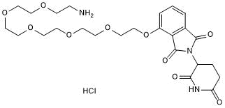 Thalidomide 4'-ether-PEG5-amine 化学構造