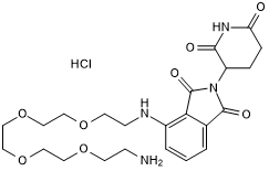 Pomalidomide 4'-PEG4-amine 化学構造