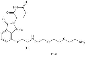 Thalidomide 4'-oxyacetamide-PEG2-amine 化学構造