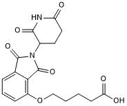 Thalidomide 4'-ether-alkylC4-acid 化学構造
