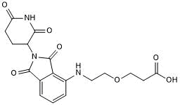 Pomalidomide 4'-PEG1-acid 化学構造