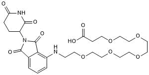 Pomalidomide 4'-PEG5-acid التركيب الكيميائي