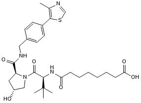 VH 032 amide-alkylC6-acid 化学構造