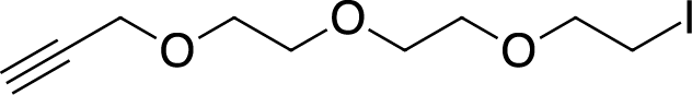Alkyne-PEG3-iodide 化学構造