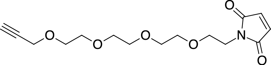Alkyne-PEG4-maleimide التركيب الكيميائي