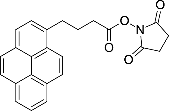 Pyrenebutyric acid NHS ester Chemische Struktur