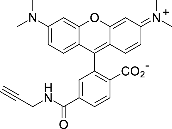 TAMRA alkyne, 6-isomer 化学構造