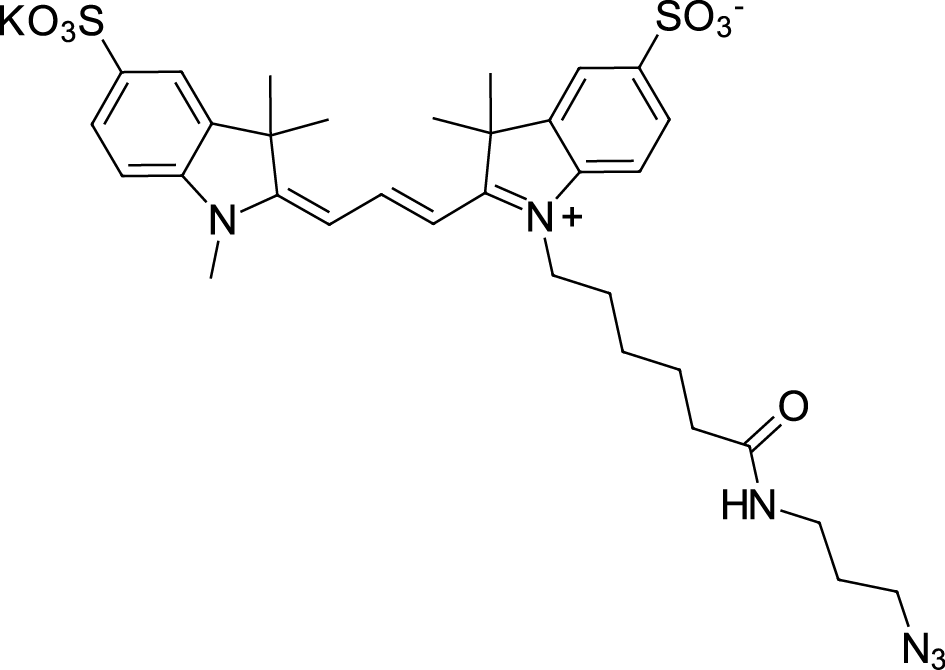 Sulfo-Cyanine3 azide  Chemical Structure