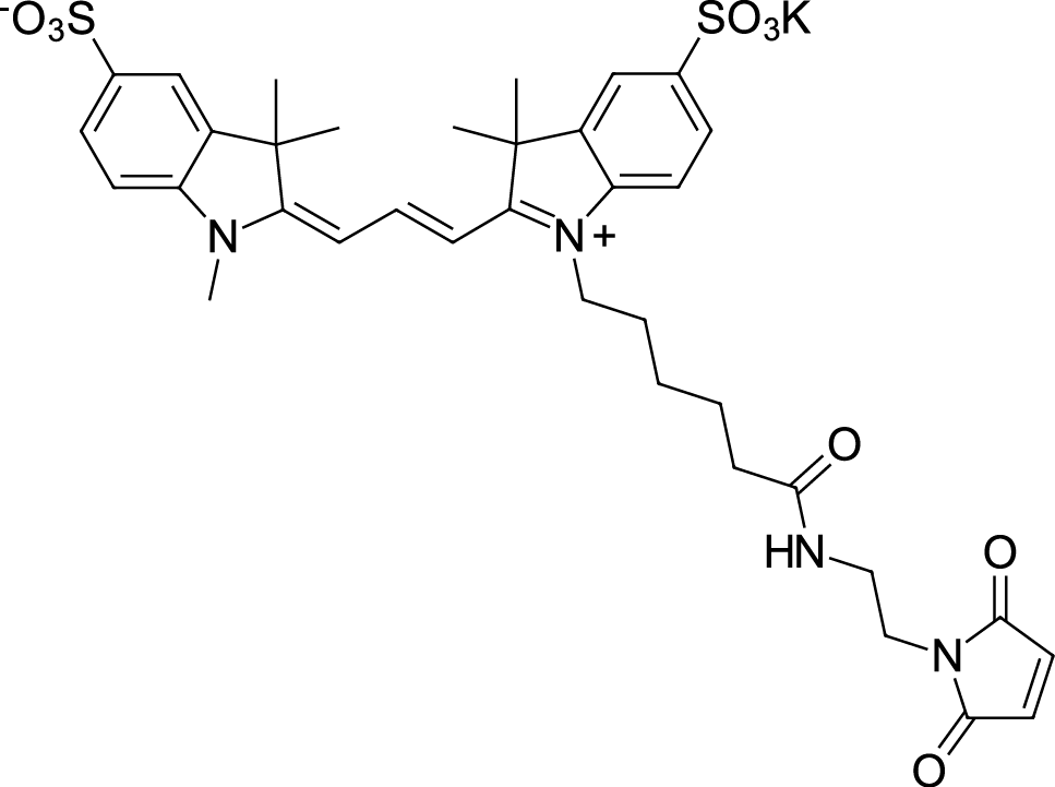 Sulfo-Cyanine3 maleimide  Chemical Structure