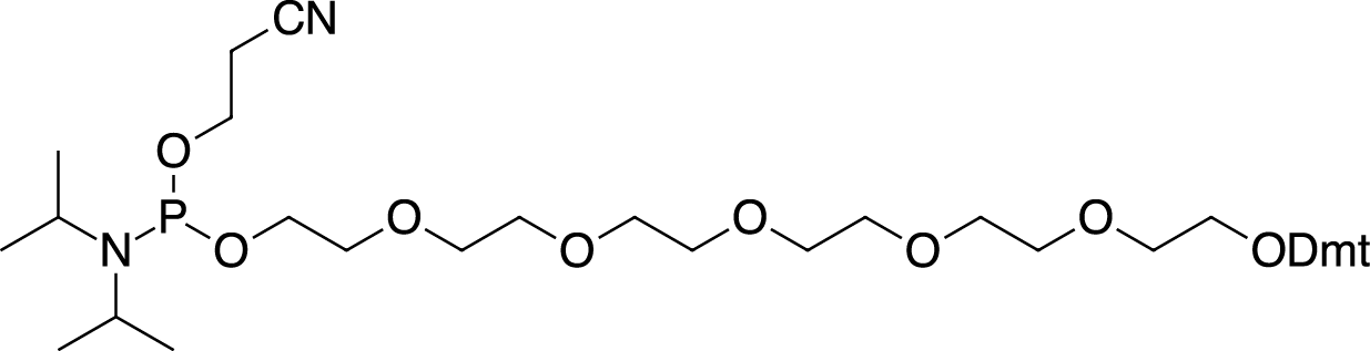 Hexaethylene glycol phosphoramidite 化学構造