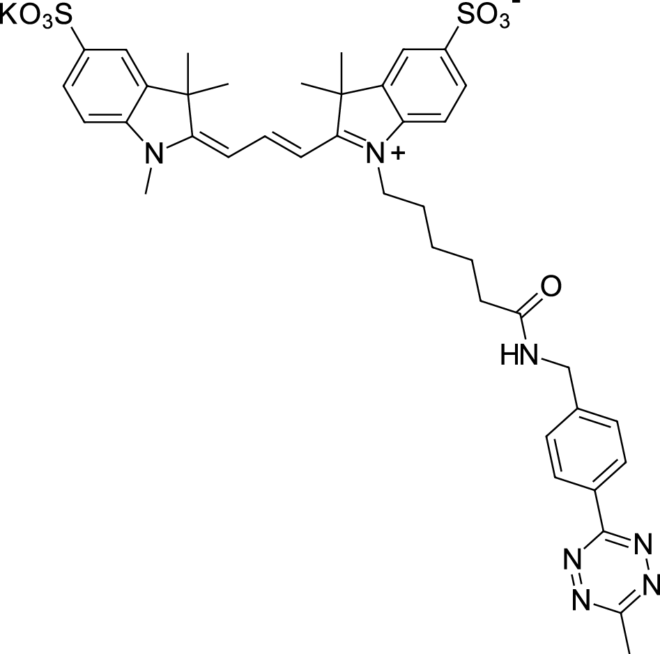 Sulfo-Cyanine3 tetrazine Chemische Struktur