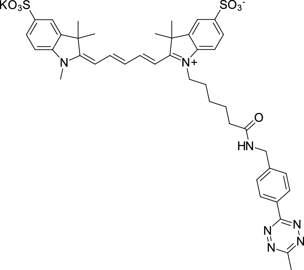 Sulfo-Cyanine5 tetrazine Chemische Struktur