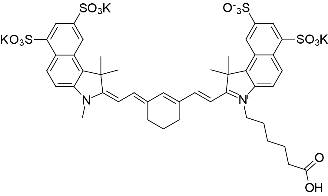 Sulfo-Cyanine7.5 carboxylic acid التركيب الكيميائي