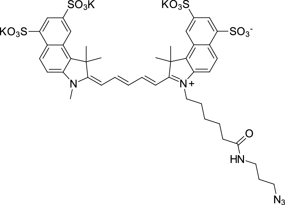 Sulfo-Cyanine5.5 azide 化学構造