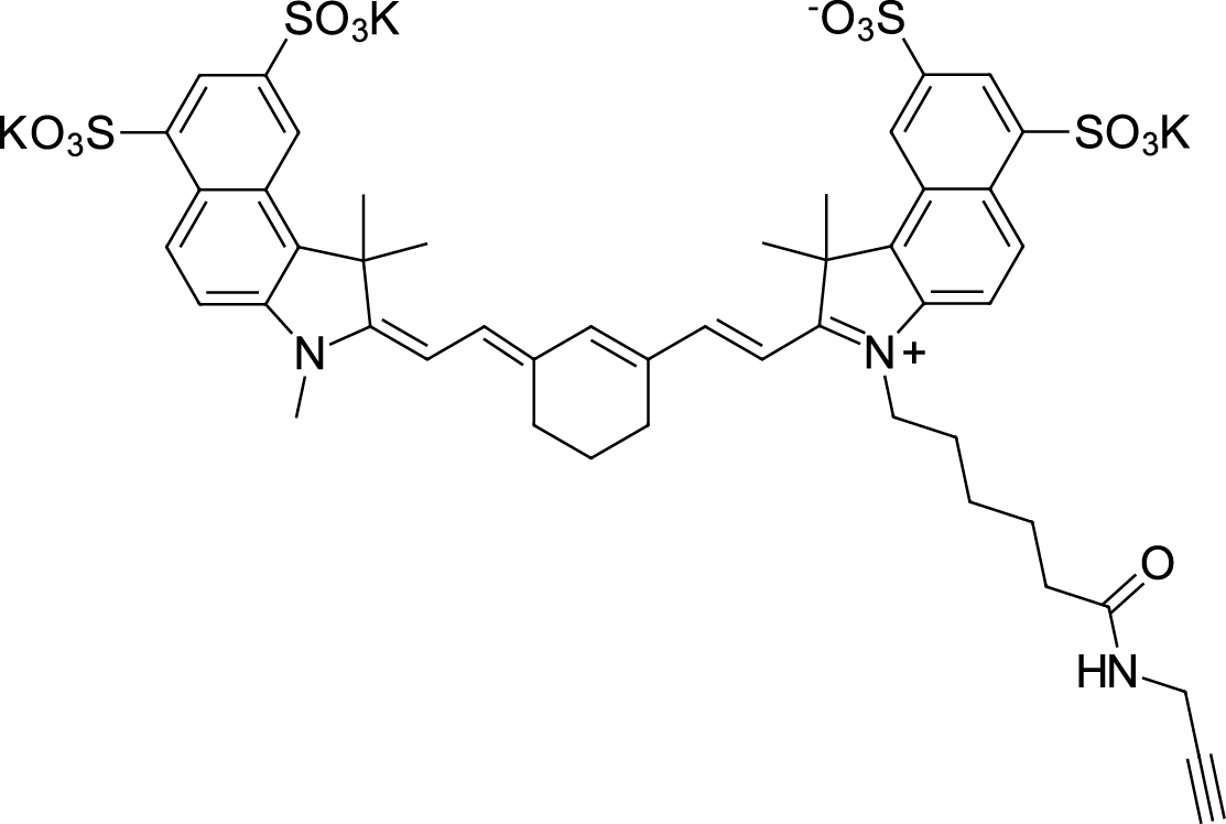 Sulfo-Cyanine7.5 alkyne 化学構造