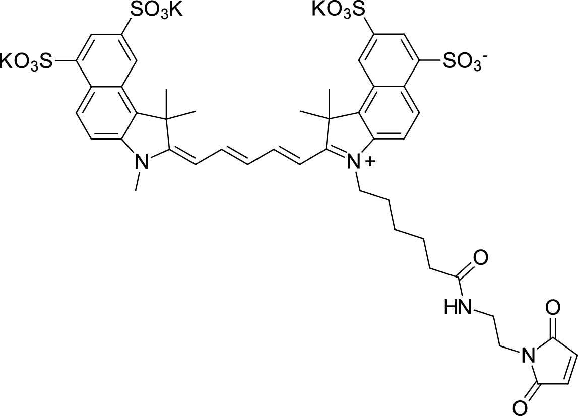 Sulfo-Cyanine5.5 maleimide 化学構造