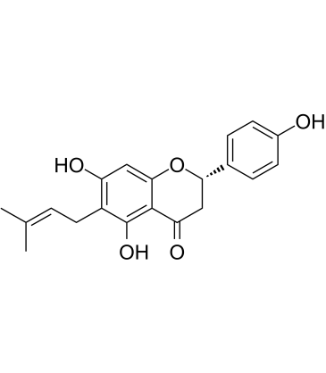 (2S)-6-Prenylnaringenin 化学構造