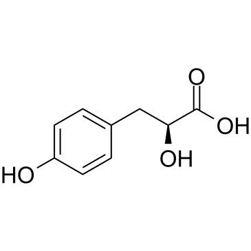 (S)-3-(4-Hydroxyphenyl)-2-hydroxypropionic acid Chemische Struktur