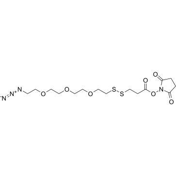 Azido-PEG3-SS-NHS Chemische Struktur