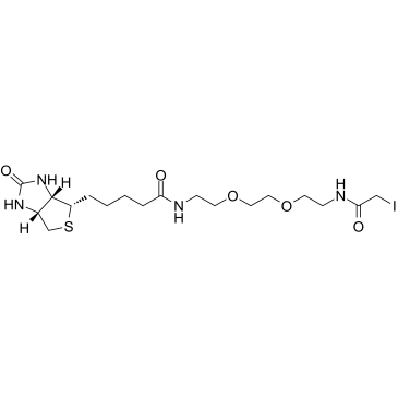 Biotin-PEG2-C2-iodoacetamide Chemical Structure