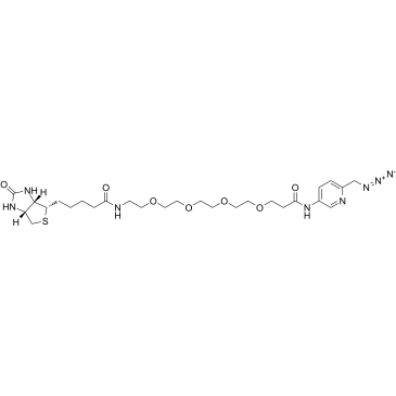 Biotin-PEG4-Picolyl azide 化学構造